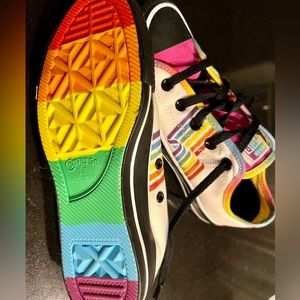 NEW Rainbow blackout Converse